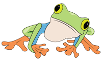 Caricatura de una rana
